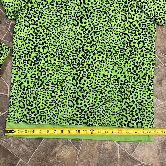NWT Set French Terry Green Leopard Jogger & Sweatshirt Sz M - Picture 6 of 14